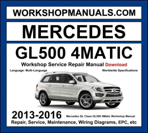 Mercedes GL Class GL500 X164 2006-2012 workshop manual covering 5.5L M273 V8 engine with service repair procedures and wiring diagrams dealer software download