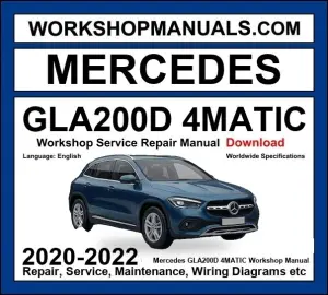 Mercedes GLA200d 4Matic Workshop Repair and Service Manual 2020-2022 Download cover