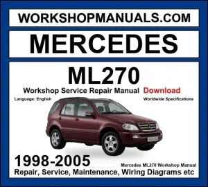 Mercedes ML270 CDI 1998-2005 Workshop Manual