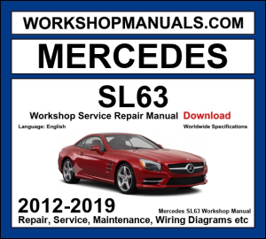 Mercedes SL 63 AMG Workshop Repair and Service Manual 2012-2019 Download cover