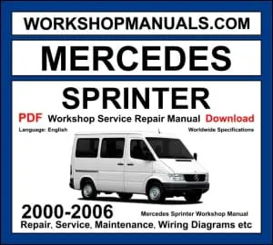 Mercedes Sprinter Workshop Repair and Service Manual Download 2000-2006 PDF cover
