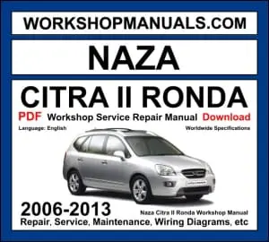 Naza Citra II Rondo Workshop Repair and Service Manual Download 2006-2013 PDF cover