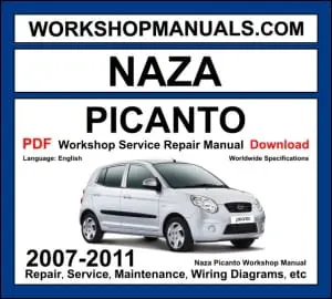 Naza Picanto Workshop Repair and Service Manual 2007-2011 Download PDF cover
