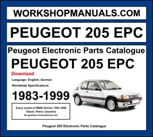 Peugeot 205 1983-1999 Electronic Parts Catalogue