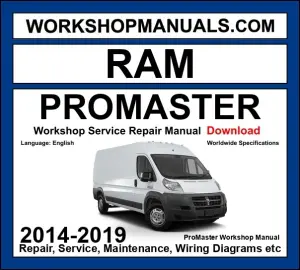 Ram ProMaster Workshop Repair and Service Manual Download 2014-2019 PDF cover