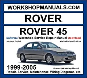 Rover 45 1999-2005 workshop manual covering 1.4L K-Series, 1.6L K-Series, 1.8L K-Series, and 2.0L TD diesel engines with repair procedures and wiring diagrams PDF download
