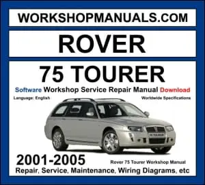 Rover 75 Tourer estate 2001-2005 workshop manual covering 1.8L K-Series, 2.0L KV6, 2.5L KV6, and 2.0L CDT diesel engines with repair procedures and wiring diagrams PDF download