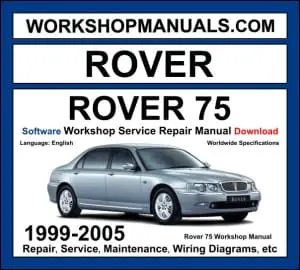 Rover 75 1999-2005 workshop manual covering 1.8L K-Series, 2.0L KV6, 2.5L KV6, and 2.0L CDT diesel engines with repair procedures and wiring diagrams PDF download