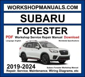 Subaru Forester Workshop Repair and Service Manual Download 2019-2024 PDF cover