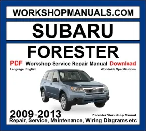 Subaru Forester workshop repair and service manual PDF 2009-2013 cover