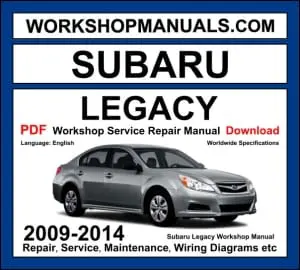 Subaru Legacy 2009-2014 workshop manual covering 2.5L 3.6L flat-six boxer petrol and 2.0L boxer diesel engines with service repair procedures and wiring diagrams