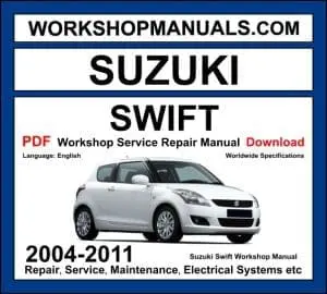 Suzuki Swift 2004-2011 workshop manual covering 1.2L 1.3L 1.5L 1.6L petrol and 1.3L DDiS diesel engines with service repair procedures and wiring diagrams