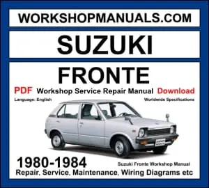 Suzuki Fronte Workshop Manual 1980-1984 with 543cc F5A kei car repair and wiring diagrams PDF