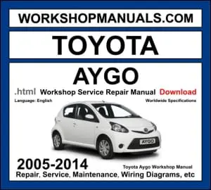 Toyota Aygo Workshop Repair and Service Manual 2005-2014 Download cover