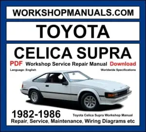 Toyota Celica Supra Workshop Repair and Service Manual Download 1982-1986 PDF cover