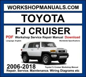Toyota FJ Cruiser Workshop Repair and Service Manual Download 2006-2018 PDF cover