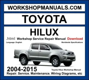 Toyota Hilux Workshop Repair and Service Manual 2004-2015 Download cover