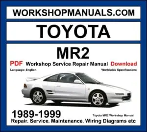 Toyota MR2 Workshop Repair and Service Manual Download 1989-1999 PDF cover