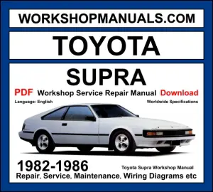 Toyota Supra Workshop Repair and Service Manual 1982-1986 PDF Download cover