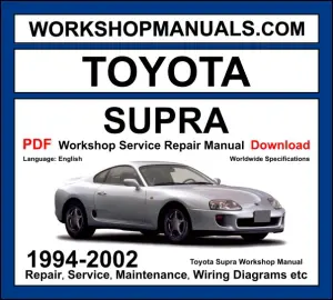 Toyota Supra Workshop Repair and Service Manual Download 1994-2002 PDF cover