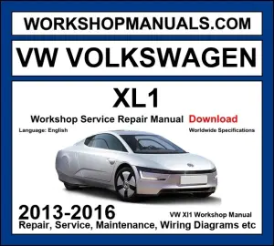 VW Volkswagen XL1 2013-2016 Workshop Repair and Service Manual Download cover