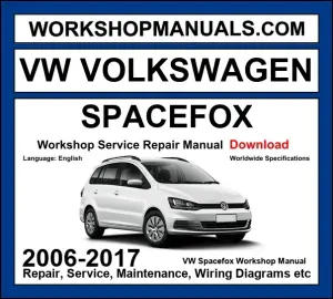 VW Volkswagen Spacefox 2006-2017 Workshop Repair and Service Manual Download cover