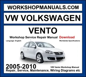 VW Volkswagen Vento 2005-2010 Workshop Repair and Service Manual Download cover