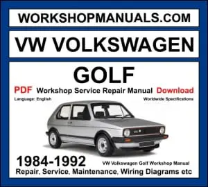 VW Golf Mk2 workshop manual 1984-1992 with GTI 16V diesel and petrol engine repair and wiring diagrams PDF