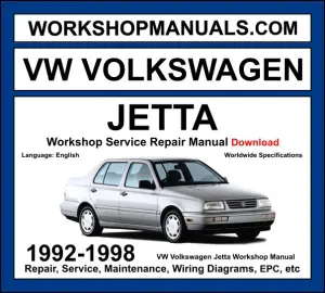 VW Jetta Mk3 workshop manual 1992-1998 with petrol and diesel engine repair procedures and wiring diagrams PDF download