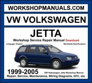 VW Jetta workshop manual 1999-2005 with 1.8L turbo 2.0L and 2.8L VR6 engine repair procedures and wiring diagrams PDF