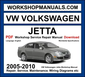 VW Volkswagen Jetta Workshop Repair and Service Manual 2005-2010 Download PDF cover