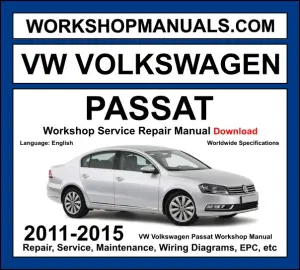 VW Passat B7 Workshop Manual 2011-2015 with 2.0L TDI TSI diesel repair and wiring diagrams PDF