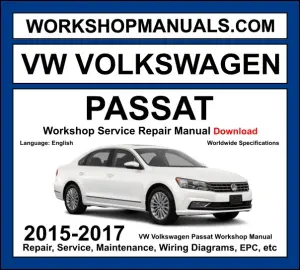 VW Passat B8 Workshop Manual 2015-2017 with 2.0L TDI TSI diesel repair and wiring diagrams PDF