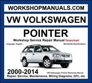 VW Volkswagen Pointer Workshop Repair and Service Manual 2000-2014 Download cover