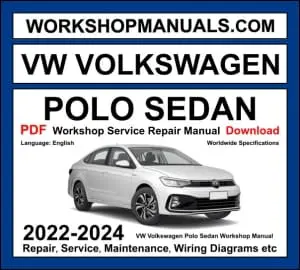 Volkswagen Polo Sedan 2022-2024 workshop manual covering 1.0 TSI and 1.6 MSI engines with repair procedures and wiring diagrams PDF download