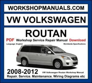 Volkswagen Routan 2008-2012 workshop manual covering 3.8L V6 and 4.0L SOHC V6 engines with repair procedures and wiring diagrams PDF download