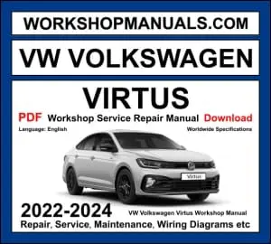 VW Volkswagen Virtus 2022-2024 Workshop Repair and Service Manual Download PDF cover