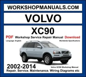 Volvo XC90 2002-2014 workshop manual covering 2.5T T6 turbo petrol and D5 turbo diesel five-cylinder engines with service repair procedures and wiring diagrams PDF download