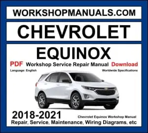 Chevrolet Equinox Workshop Repair and Service Manual Download 2018-2021 PDF cover