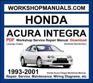 Honda Acura Integra 1993-2001 Workshop Manual Download PDF