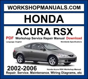 Honda Acura RSX 2002-2006 Workshop Manual Download PDF