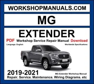 MG Extender Workshop Repair and Service Manual Download 2019-2021 PDF cover