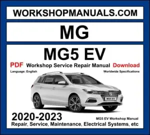 MG MG5 EV Workshop Repair and Service Manual Download 2020-2023 PDF cover
