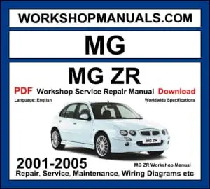 MG ZR Workshop Repair and Service Manual Download 2001-2005 PDF cover