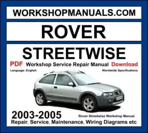 Rover Streetwise Workshop Repair and Service Manual Download 2003-2005 cover