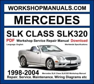 Mercedes SLK Class SLK320 Workshop Repair and Service Manual Download 1998-2004 PDF cover