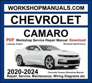 Chevrolet Camaro Workshop Repair and Service Manual Download 2020-2024 PDF cover
