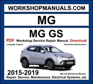 MG GS Workshop Repair and Service Manual Download 2015-2019 PDF cover