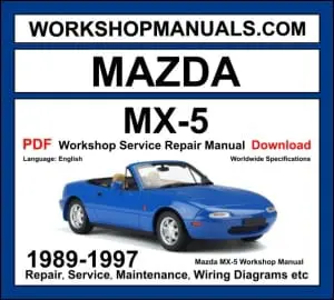 Mazda MX-5 Workshop Repair and Service Manual Download 1989-1997 PDF cover