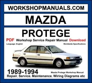 Mazda Protege Workshop Repair and Service Manual Download 1989-1994 PDF cover